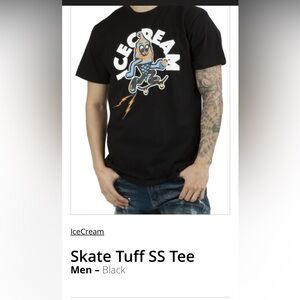 Icecream Black Graphic Short Sleeve Tee